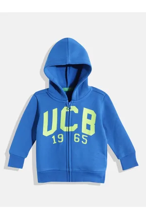 Benetton Boys Brand Logo Printed Hooded Sweatshirt