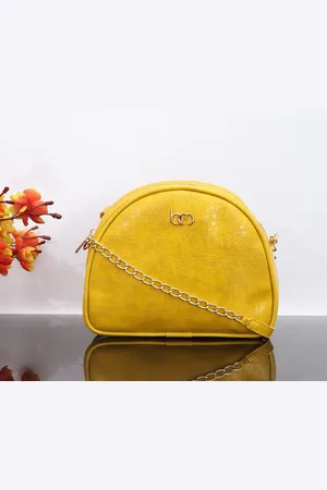 Bagsy Malone PU Textured Half Moon Sling Bag