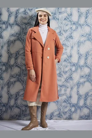 ATHENA Woollen Single Breasted Trench Coat