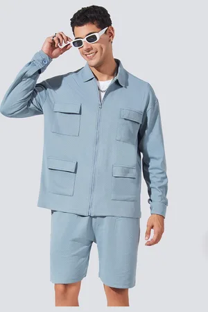 Maniac Full Sleeves Four Pockets Shirt With Shorts