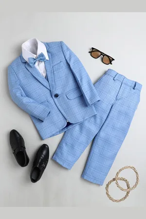 BAESD Boys Checked Notched Lapel Five-Piece Suit