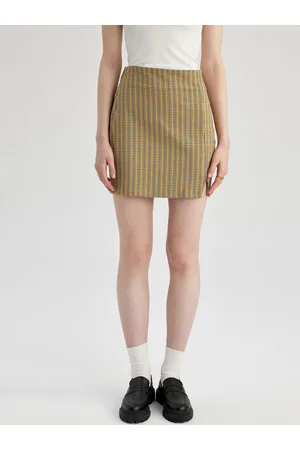 DeFacto Checked Straight Mini Skirt