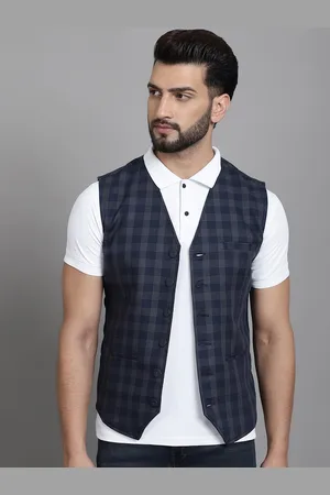 Even Checked Pure Cotton Waistcoat