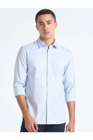 Flying Machine Slim Fit Checked Spread Collar Long Sleeves Casual Shirt