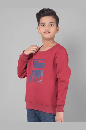 Crimsoune Club Boys Graphic Printed Cotton Pullover