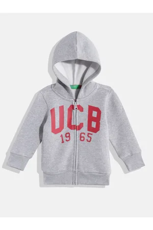 Benetton Boys Brand Logo Printed Hooded Sweatshirt