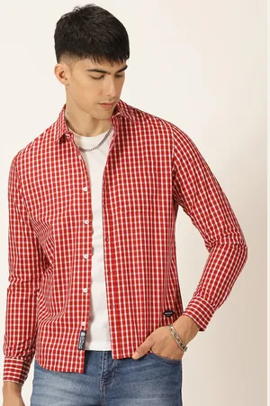 Provogue Classic Slim Fit Checked Pure Cotton Casual Shirt