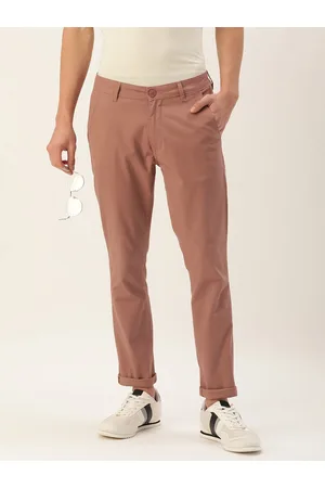 Mast & Harbour Men Solid Regular Fit Chinos Trousers