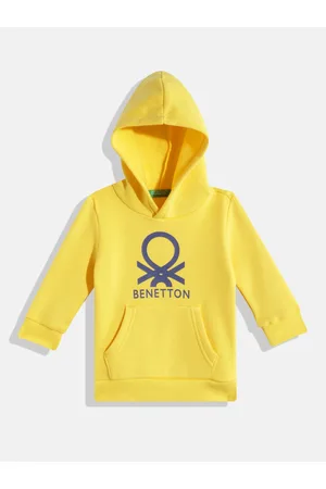 Benetton Boys Brand Logo Printed Hooded Sweatshirt