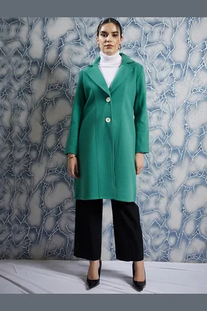 ATHENA Single-Breasted Woollen Overcoat