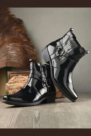 San Frissco Men Mid Top Embellished Cowboy Boots