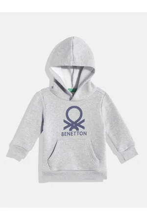 Benetton Boys Brand Logo Printed Hooded Sweatshirt
