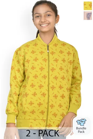 BAESD Girls Pack Of 2 Floral Fleece Lightweight Open Front Jacket