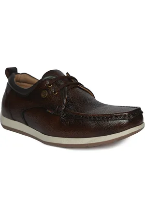 Buckaroo Men Textured Leather Square Toe Derbys