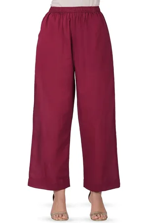 CHANDERKASH Wide Leg Rayon Plazzo with String