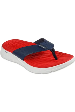 Skechers Men Navy Blue & Red Thong Flip-Flops