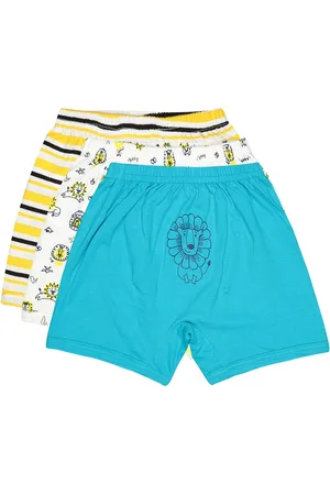 BodyCare Infant Boys Pack Of 3 Assorted Conversational Printed Cotton Shorts
