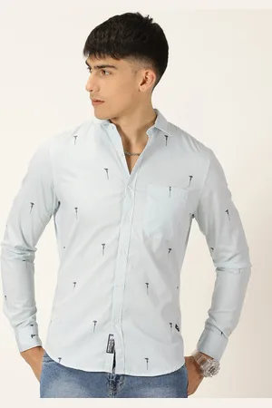 Provogue Pinstriped Cotton Classic Slim Fit Opaque Casual Shirt