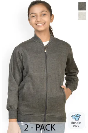 BAESD Girls Fleece Lightweight Open Front Jacket