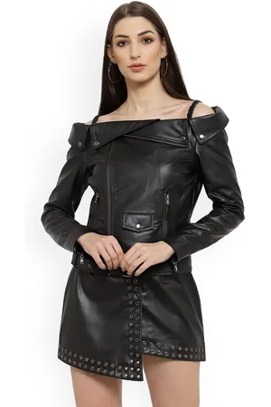 Beaver Collarless Long Sleeves Lightweight Leather Jacket