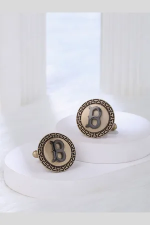 COSA NOSTRAA Textured Alphabet Cufflink