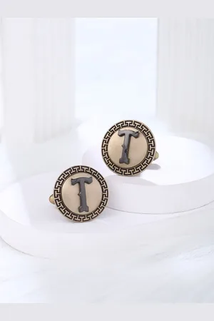 COSA NOSTRAA Textured Alphabet Cufflink