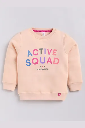 Ginie Girls Typography Printed Sweatshirt