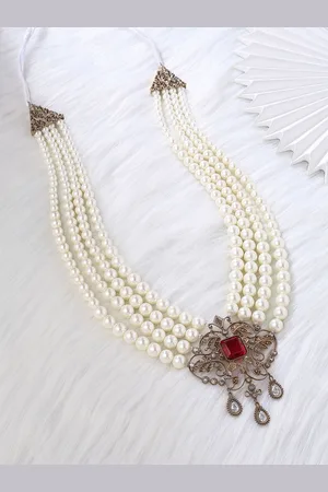 COSA NOSTRAA Men Beaded Antique Necklace
