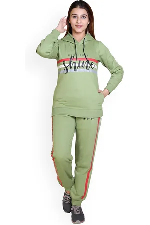 WILD WEST Typography Printed Hood Cotton Tracksuit