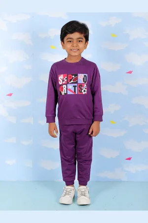 The Mom Store Kids Typography Printed Jogger Set