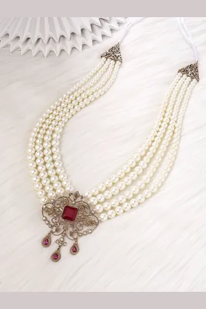 COSA NOSTRAA Men Beaded Layered Necklace