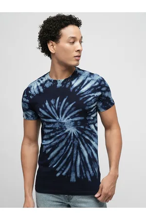 JACK & JONES Tie and Dyed Slim Fit Pure Cotton T-shirt
