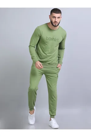 Bushirt Pure Cotton Round Neck Sweatshirt With Joggers