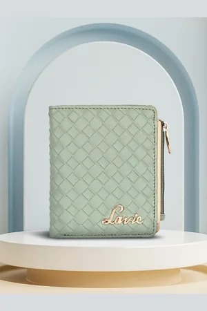 LAVIE Chic Pro Women Mint Green Textured Small Bifold Wallet