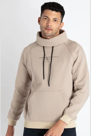 Status Quo Turtle Neck Kangaroo Pocket Cotton Pullover