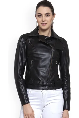 Beaver Lapel Collar Long Sleeves Lightweight Biker Jacket
