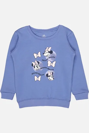 BodyCare Girls Minnie Mouse Printed Fleece Sweatshirt