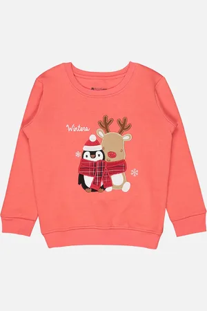 BodyCare Girls Graphic Printed Fleece Pullover Sweatshirts