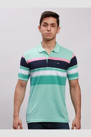 ColorPlus Striped Tailored Fit Polo Collar Cotton T-shirt