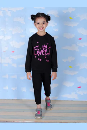 The Mom Store Kids Graphic Printed Jogger Set
