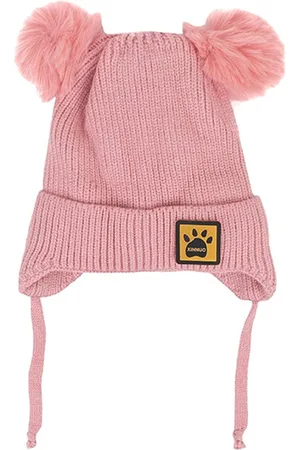 Zacharias Infants Kids Self Design Woolen Pom Pom Beanie