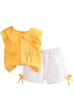 Stylecast Girls Yellow Top with Shorts