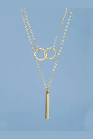 Carlton London Women Gold-Plated Double Chain Necklace