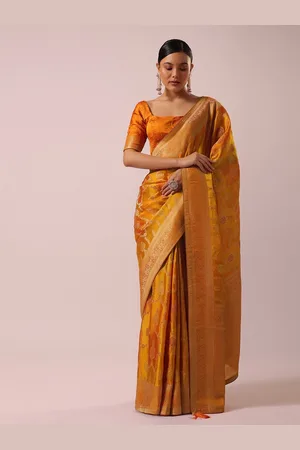 KALKI Fashion Woven Design Zari Satin Saree