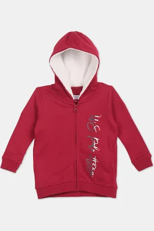 U.S. Polo Assn. U S Polo Assn Girls Red Printed Hooded Sweatshirt