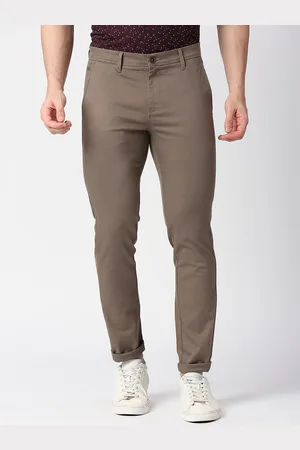 DRAGON HILL Men Mid-Rise Slim Fit Cotton Chinos Trousers