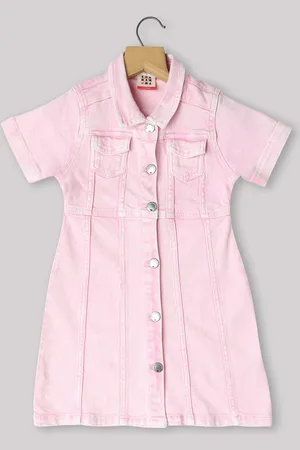 Ed-a-Mamma Girls Shirt Collar Cotton Shirt Dress