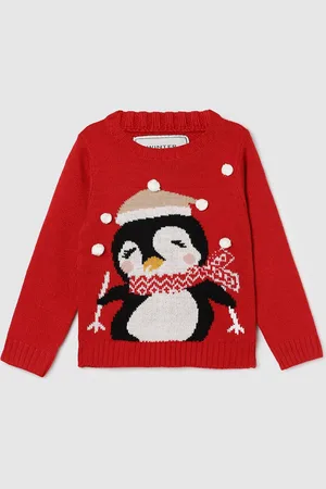 Max Collection Girls Graphic Printed Pullover Sweater