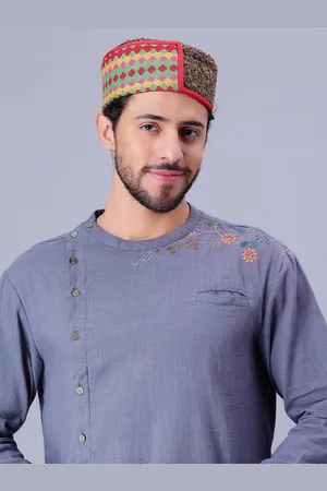 Bharatasya Men Self Design Acrylic Himachali Cap