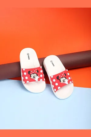 Max Collection Girls Minne Mouse Printed Sliders